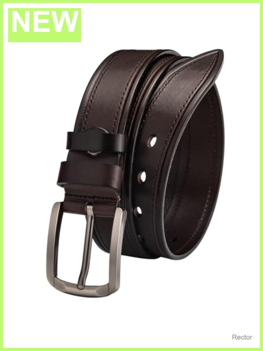 Full Grain Leather Men's Belt 1.5" Wide Solid Cowhide Dress Casual